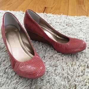 BCBG Red Wedges - Size 6.5